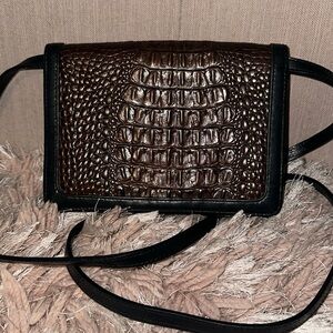 Brahmin Black & Brown Crossbody Bag